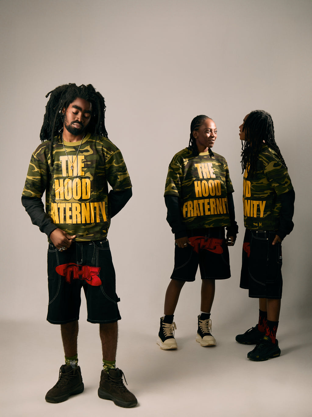 THF MEN AT WAR CAMOUFLAGE DOUBLE LAYER T SHIRT