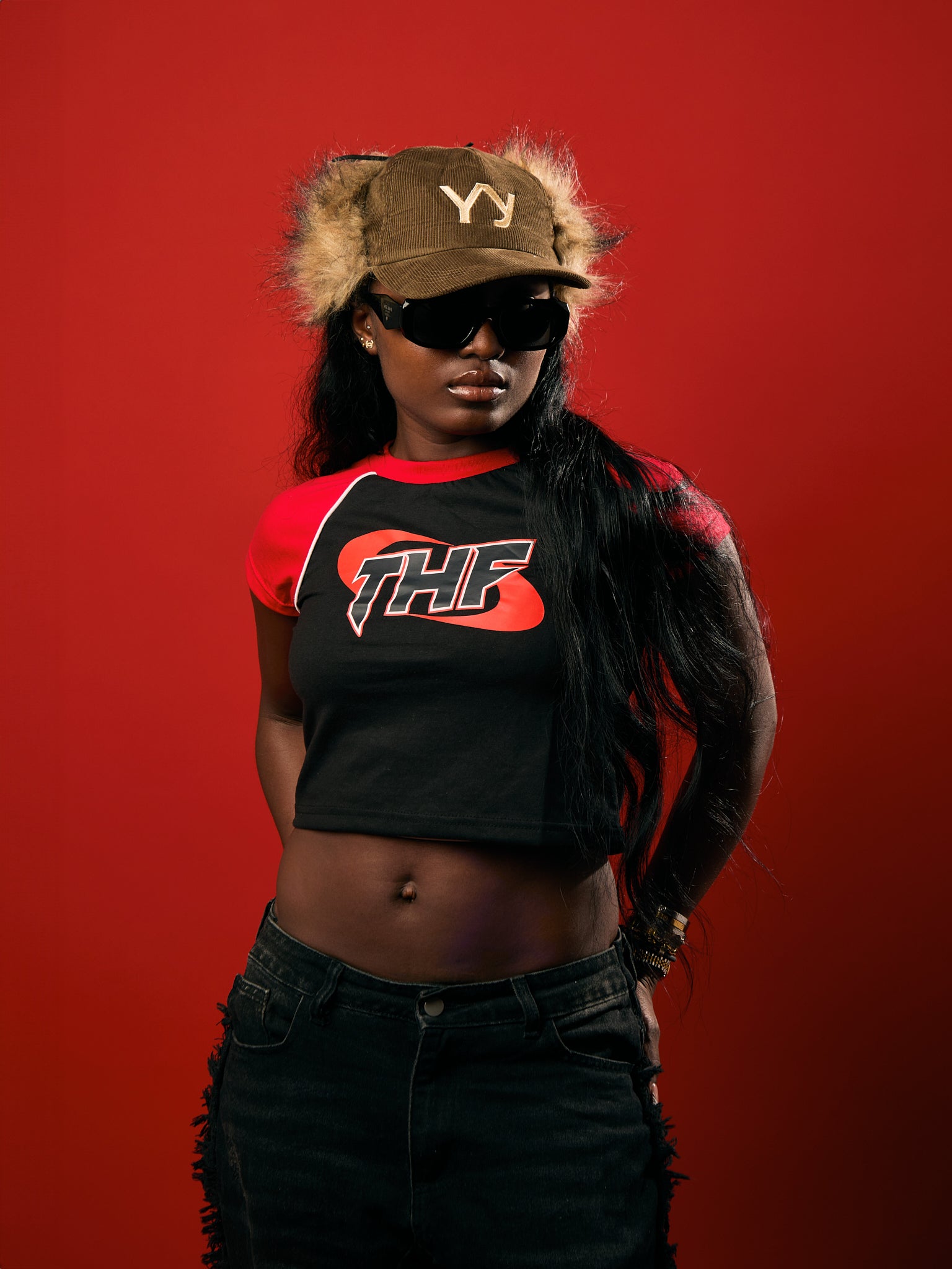 THF WIDE LOGO CROP TOP