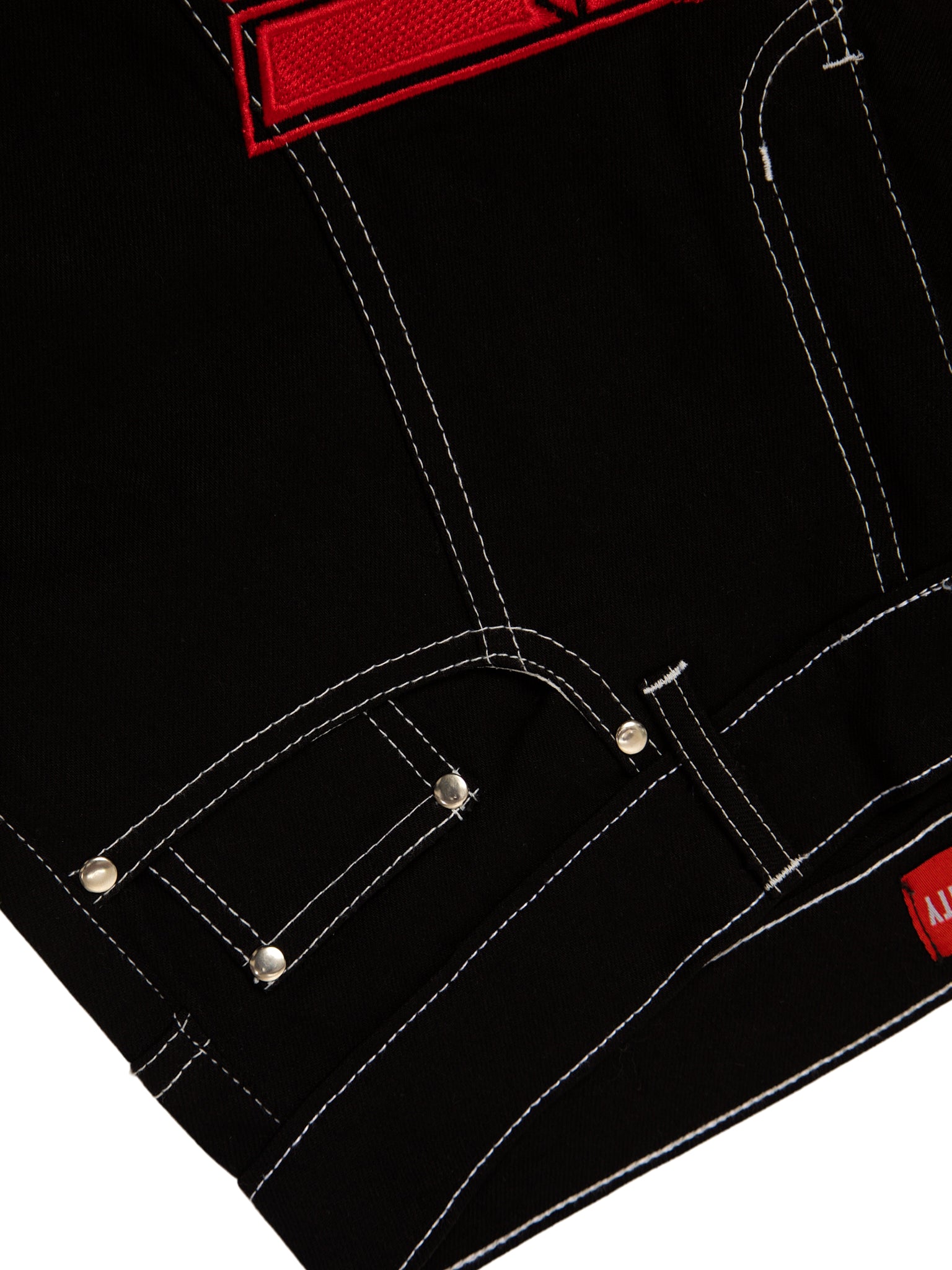 THF WIDE LOGO DENIM SHORTS