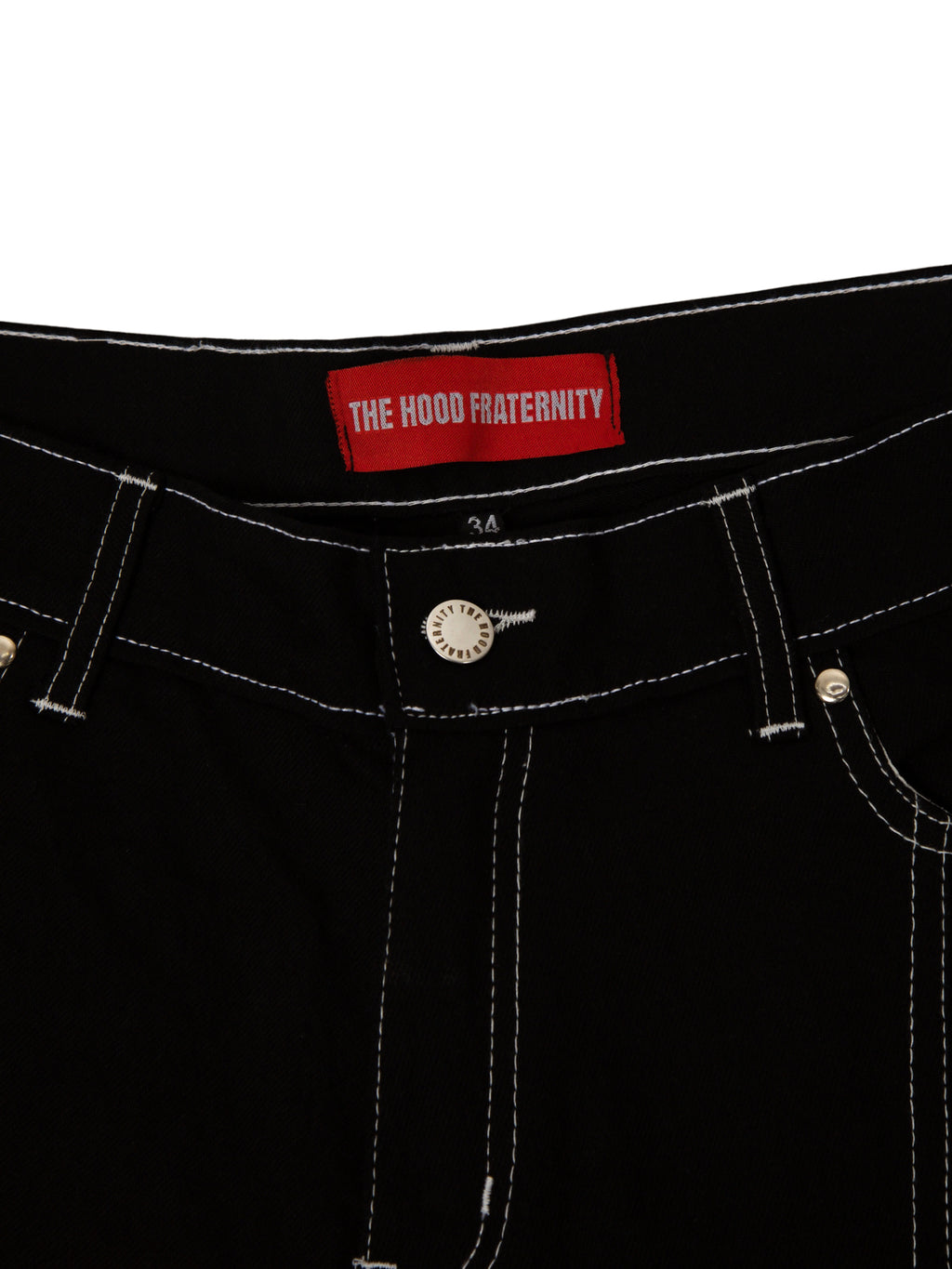THF WIDE LOGO DENIM SHORTS