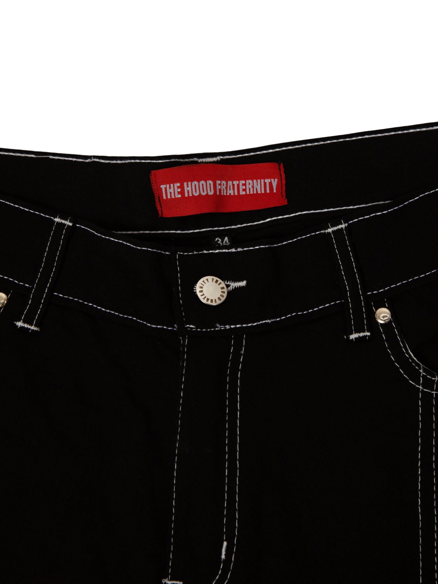 THF WIDE LOGO DENIM SHORTS